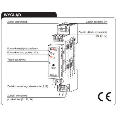 Przekaźnik bistabilny PBM-02 230V AC ZAMEL (EXT10000063-WPL)